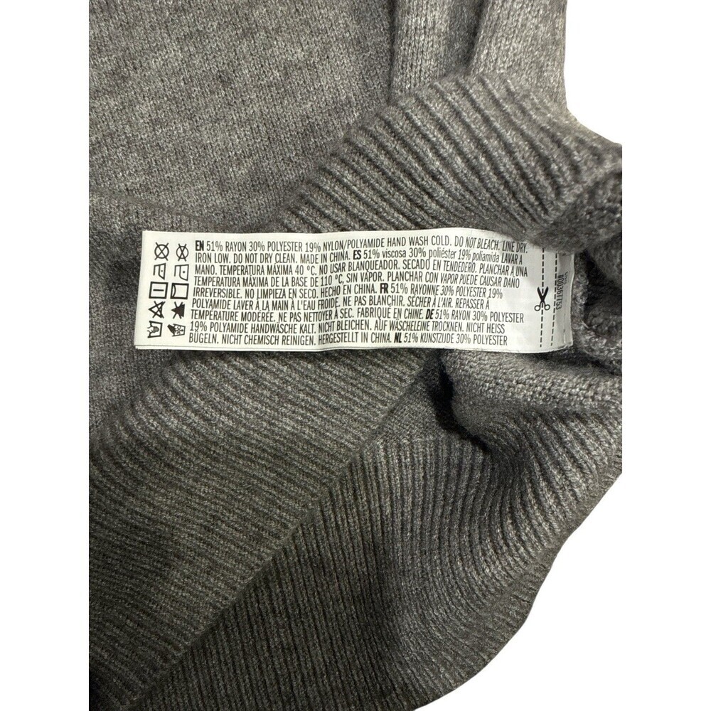 FOREVER 21+ Gray Cold Shoulder Turtleneck Sweater Dress Women’s 0X - Picture 8 of 9